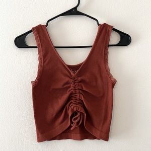 rusty orange/red lacey tank